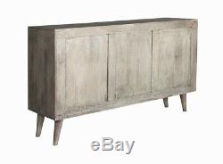 Greyston Wooden Legs Large Sideboard With 3 Drawers And 3 Doors in Grey Tone