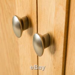 Hampshire Oak Triple Wardrobe w 2 Drawers Large 3 Door Solid Wood Tall Storage