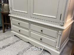 Hand Painted Large Wardrobe With Drawers Portland Stone Delivery Available