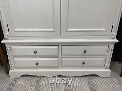 Hand Painted Large Wardrobe With Drawers Portland Stone Delivery Available