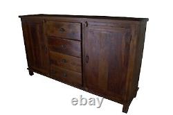 Handcrafted Rosewood Large Sideboard with 2 Door Cabinets and 4 Drawers