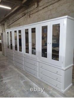 Handmade Aylesbur (white) 12 Drawers/mirrored Doors Extra Large Wardrobe 6parts