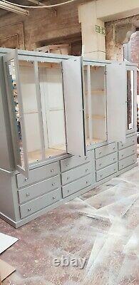 Handmade Aylesbury (grey+silver Handles) 12 Drawers/6 Doors Large Wardrobe Not F