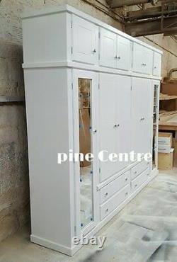 Handmade Aylesbury (white) 4 Drawer 6 Doors + Top Box Large Wardrobe