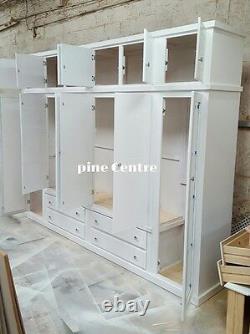 Handmade Aylesbury (white) 4 Drawer 6 Doors + Top Box Large Wardrobe