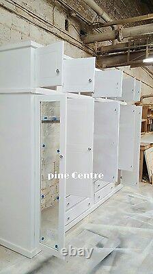 Handmade Aylesbury (white) 4 Drawer 6 Doors + Top Box Large Wardrobe