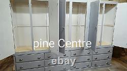 Handmade Deswbury (grey+silver Handles) 12 Drawers/6 Doors Large Wardrobe Not F