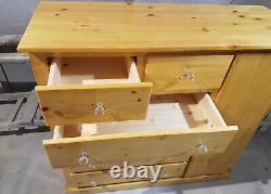 Handmade Dewsbury Solid Pine Antique Large Chest Of Drawers With Door Assembled