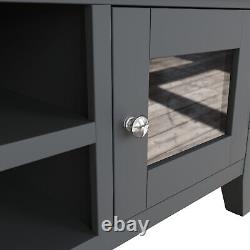 Hartwell Moonlight Dark Grey Large 2 Drawer TV Stand Unit/ Suits 65 inch TV's