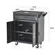 Heavy Duty Workshop Garage Tool Storage Trolley Cart 3 Shelves 1 Drawer Lockable