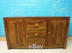 Heavy Solid (mango) Wood Large 2door 3drawer Sideboard- Visit Our Warehouse