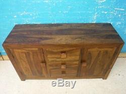Heavy Solid (mango) Wood Large 2door 3drawer Sideboard- Visit Our Warehouse