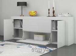 High Gloss Front Large Sideboard Cabinet with 2 Doors 2 Drawers 1 Flaps Cupboard