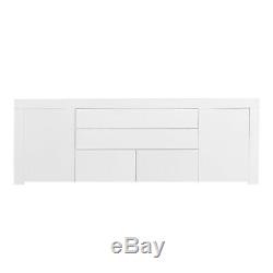 High Gloss Large 200cm TV Unit Cabinet Stand 2 Doors 2 Drawers and 2 Flaps