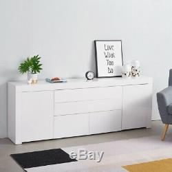 High Gloss Large 200cm TV Unit Cabinet Stand 2 Doors 2 Drawers and 2 Flaps