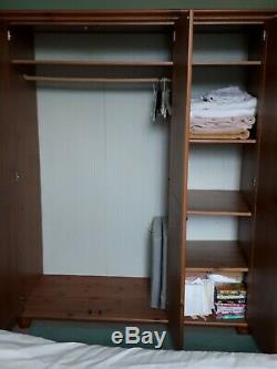 Ikea Leksvik Bedroom Set Large Solid Wood 3 Door Wardrobe And 6 Drawer Chest