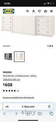 Ikea white large sliding door wardrobe