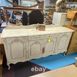 Impressive Ornate Vintage Large French painted sideboard buffet 4 door 5 drawer
