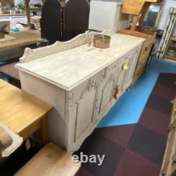 Impressive Ornate Vintage Large French painted sideboard buffet 4 door 5 drawer