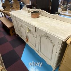 Impressive Ornate Vintage Large French painted sideboard buffet 4 door 5 drawer