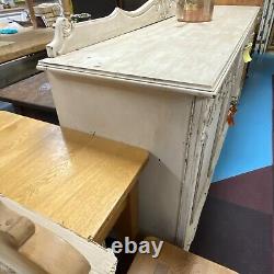 Impressive Ornate Vintage Large French painted sideboard buffet 4 door 5 drawer