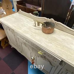 Impressive Ornate Vintage Large French painted sideboard buffet 4 door 5 drawer
