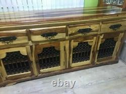 India jali large sideboard 4 door 4 drawer solid sheesham, very good condition