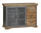 Industrial Cosmopolitan Solid Wood & Metal 3 Drawers & 2 Doors Large Sideboard