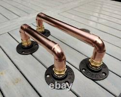 Industrial Designed Chunky Copper Pipe Cupboard/ Door/ Drawer Handles (22mm)