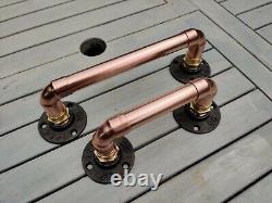 Industrial Designed Chunky Copper Pipe Cupboard/ Door/ Drawer Handles (22mm)