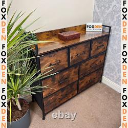 Industrial Large Bedroom Chest Drawers Vintage Dresser Sideboard Metal Storage