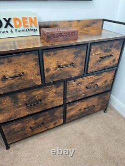 Industrial Large Bedroom Chest Drawers Vintage Dresser Sideboard Metal Storage