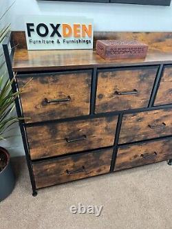 Industrial Large Bedroom Chest Drawers Vintage Dresser Sideboard Metal Storage