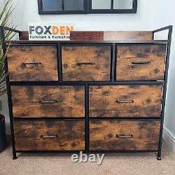 Industrial Large Bedroom Chest Drawers Vintage Dresser Sideboard Metal Storage