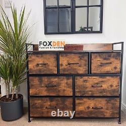 Industrial Large Bedroom Chest Drawers Vintage Dresser Sideboard Metal Storage