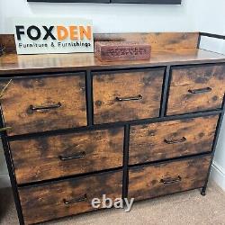 Industrial Large Bedroom Chest Drawers Vintage Dresser Sideboard Metal Storage