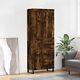 Industrial Rustic Smoked Oak Wooden Large Storage Cabinet Unit 3 Drawers 3 Doors