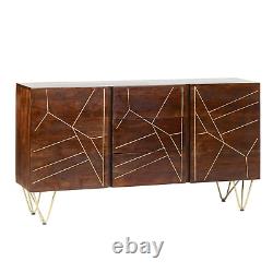 Jai Solid Mango Wood Extra Large Sideboard 3 Drawers and 2 Doors