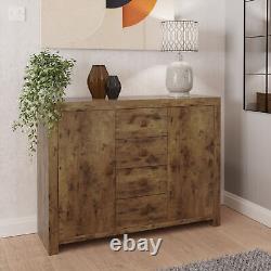 Jakarta Large Sideboard Cabinet Living Room 4 Drawers 2 Doors Bedroom Mango