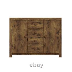 Jakarta Large Sideboard Cabinet Living Room 4 Drawers 2 Doors Bedroom Mango