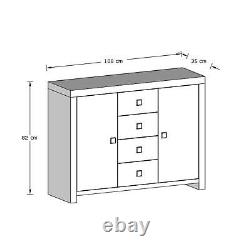 Jakarta Large Sideboard Cabinet Living Room 4 Drawers 2 Doors Bedroom Mango