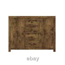 Jakarta Large Sideboard Cabinet Living Room 4 Drawers 2 Doors Living Room Mango