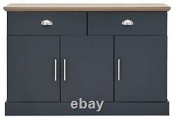 Kendal 3 Door 2 Drawer Large Sideboard Slate Blue