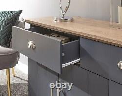 Kendal 3 Door 2 Drawer Large Sideboard Slate Blue