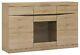 Kensington Large Glazed Oak Sideboard Unit 3 Door 3 Drawers Handle Free Design