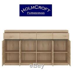 Kensington Oak Sideboard 4 Door 4 Drawer Large Sideboard