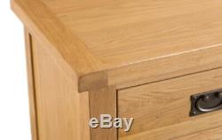 Kingsford Oak Large 2 Door 6 Drawer Sideboard / Rustic Storage Cabinet Cupboard