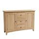 Kingston Oak Large Sideboard / Solid Wood 2 Door 3 Drawer Side Cabinet