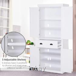 Kitchen Dresser Cabinet Tall Pantry Furniture Large Storage Unit Cupboard Larder