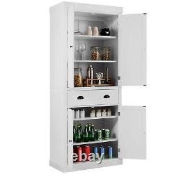 Kitchen Large Tall Sideboard Pantry Cabinet Cupboard with Adjustable Shelves